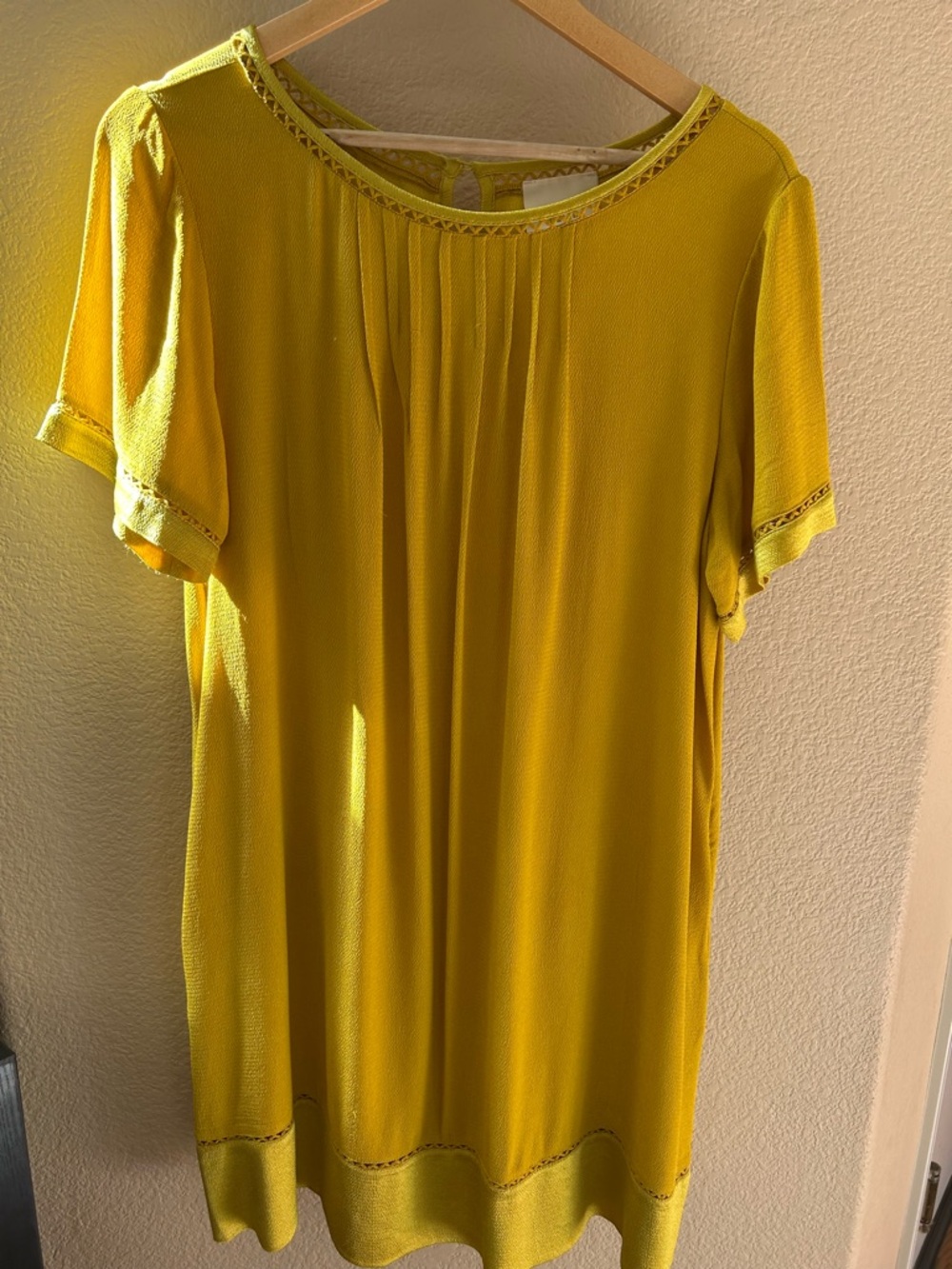 Anthro Maeve Mustard Yellow Dress